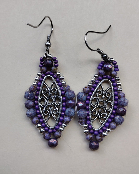 Purple Diamond Filigree