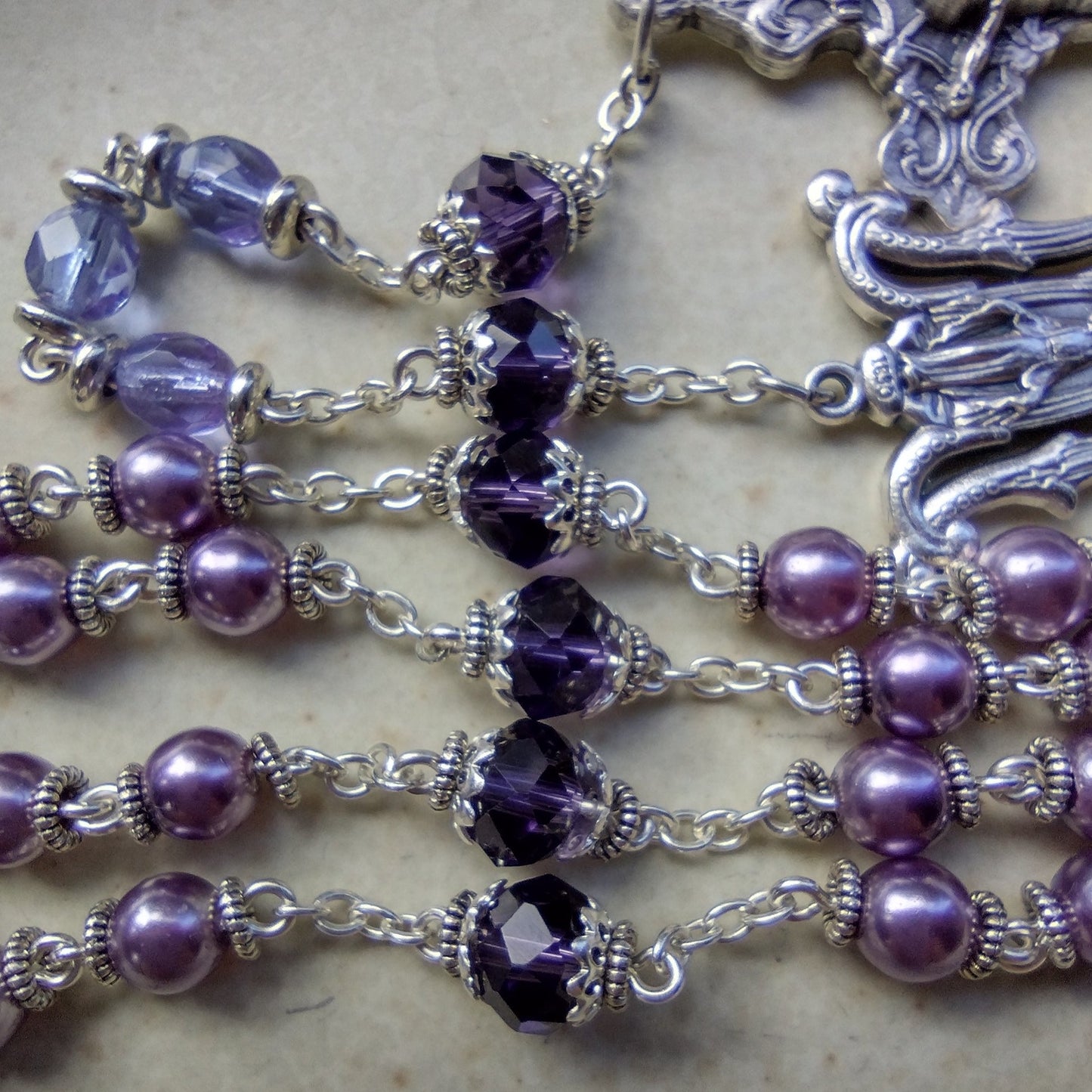 Item #1014, Czech Glass Pearl, Purple