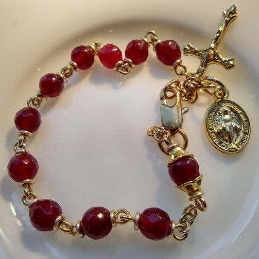 Item #1033, 6mm Rosary Bracelet